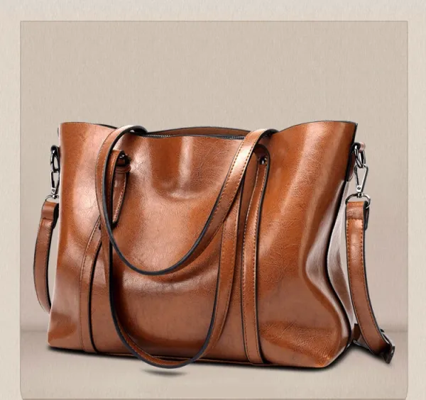Design Tote Bag Light Blue Leather-Effect Shoulder Handbag - 15