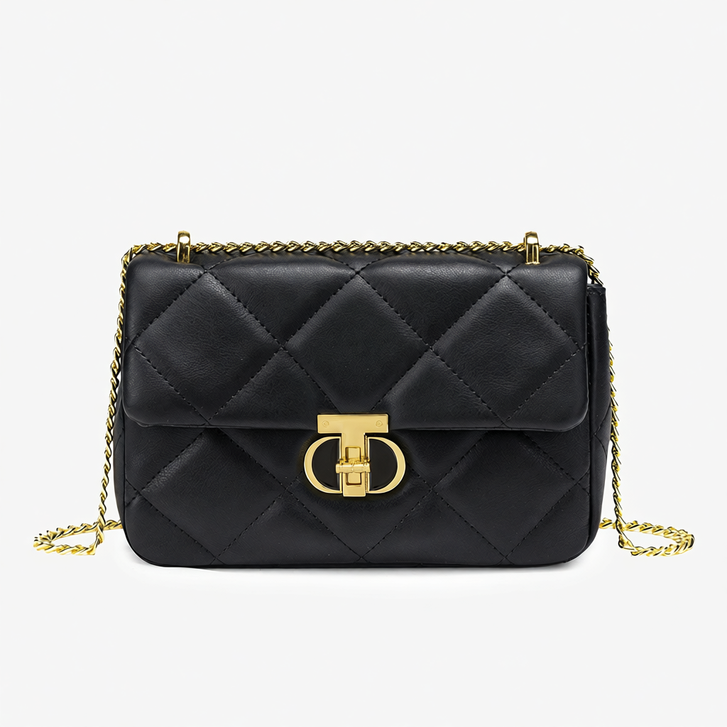 Elegant Quilted Chain Bag for Women New Luxury Crossbody Bag Versatile Genuine Leather Shoulder Bag Trendy Mini