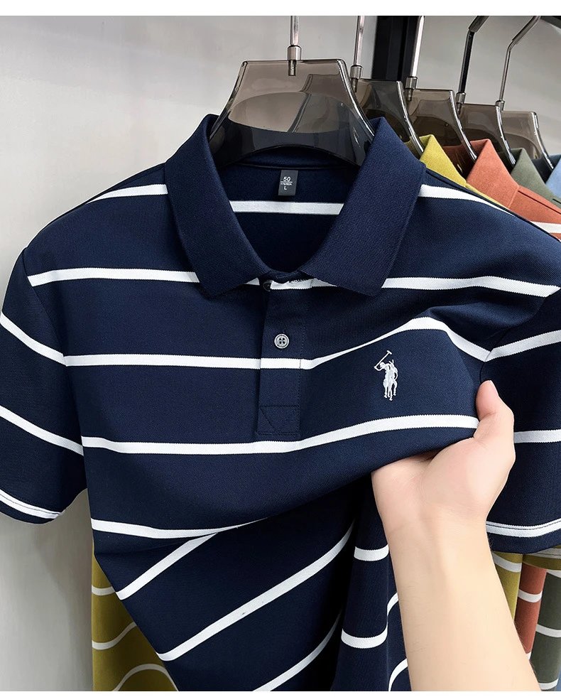 Polo Ralph Lauren Striped Polo Shirt Army Green - 11