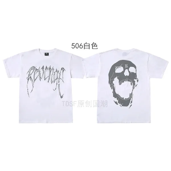Design Skull Graphic T-Shirt White - 8