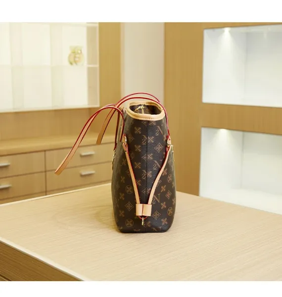 Louis Vuitton Neverfull Monogram Brown Tote Bag - 21
