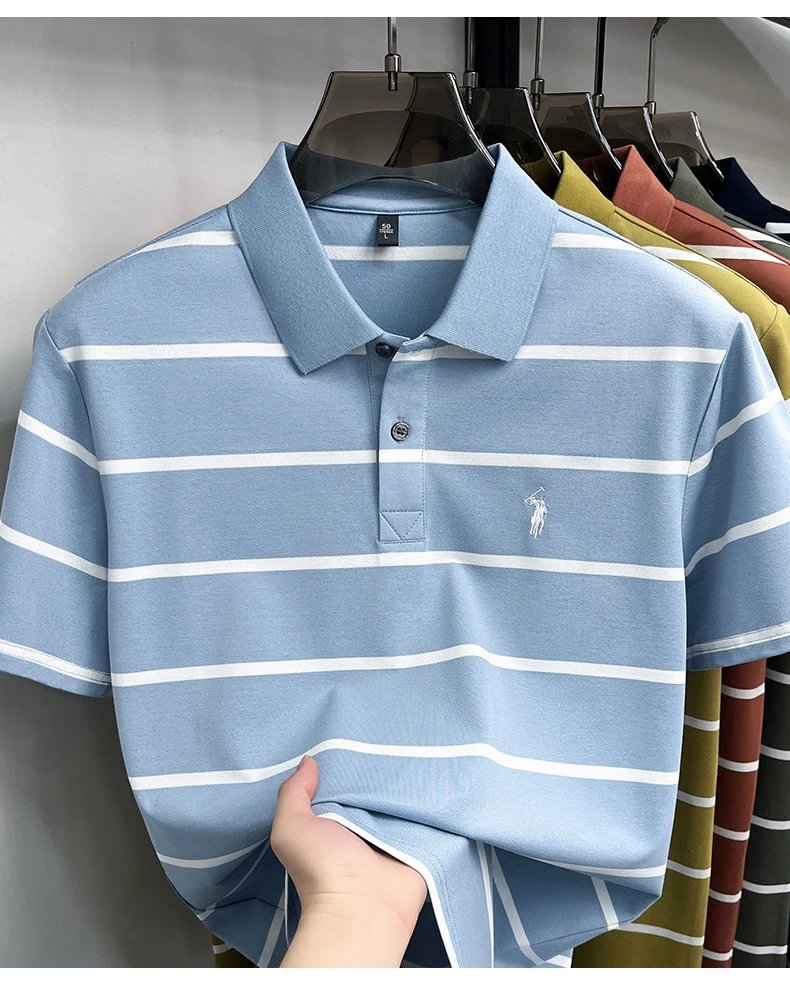 Polo Ralph Lauren Striped Polo Shirt Army Green - 16