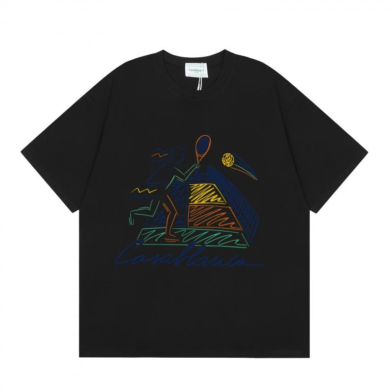 Casablanca Tennis Graphic Black T-Shirt