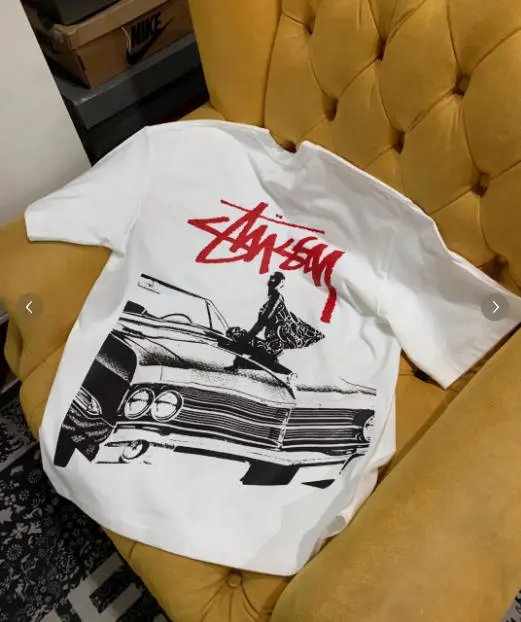 Stussy Graphic Print Oversized T-Shirt White - 8