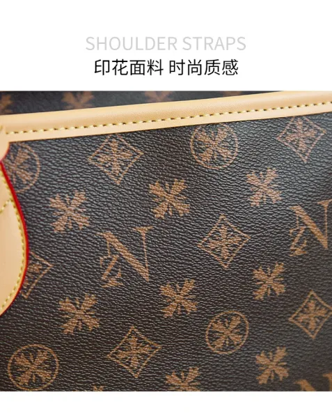 Louis Vuitton Neverfull Monogram Brown Tote Bag - 6