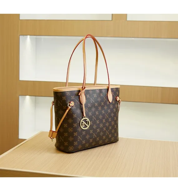 Louis Vuitton Neverfull Monogram Brown Tote Bag - 17
