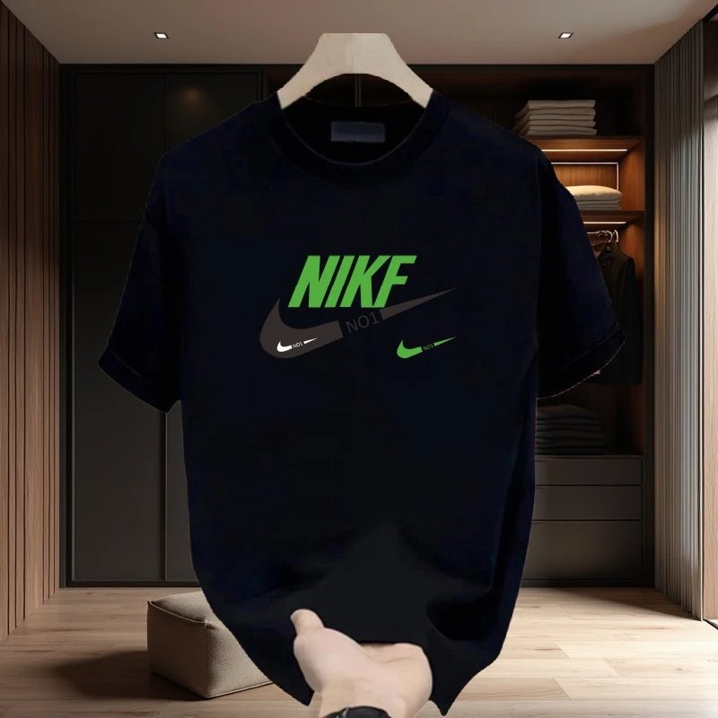 Nike NO1 Graphic T-Shirt Black with Neon Green - 15