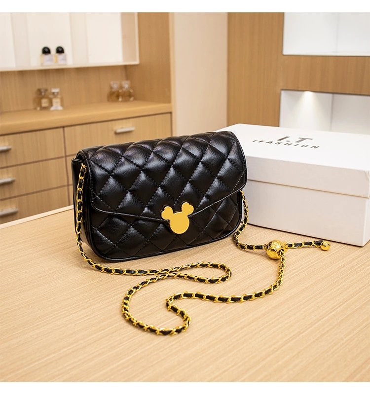 Design Disney x Unknown Brand Mickey Mouse Quilted Chain Crossbody Bag White Crossbody Bags - 15