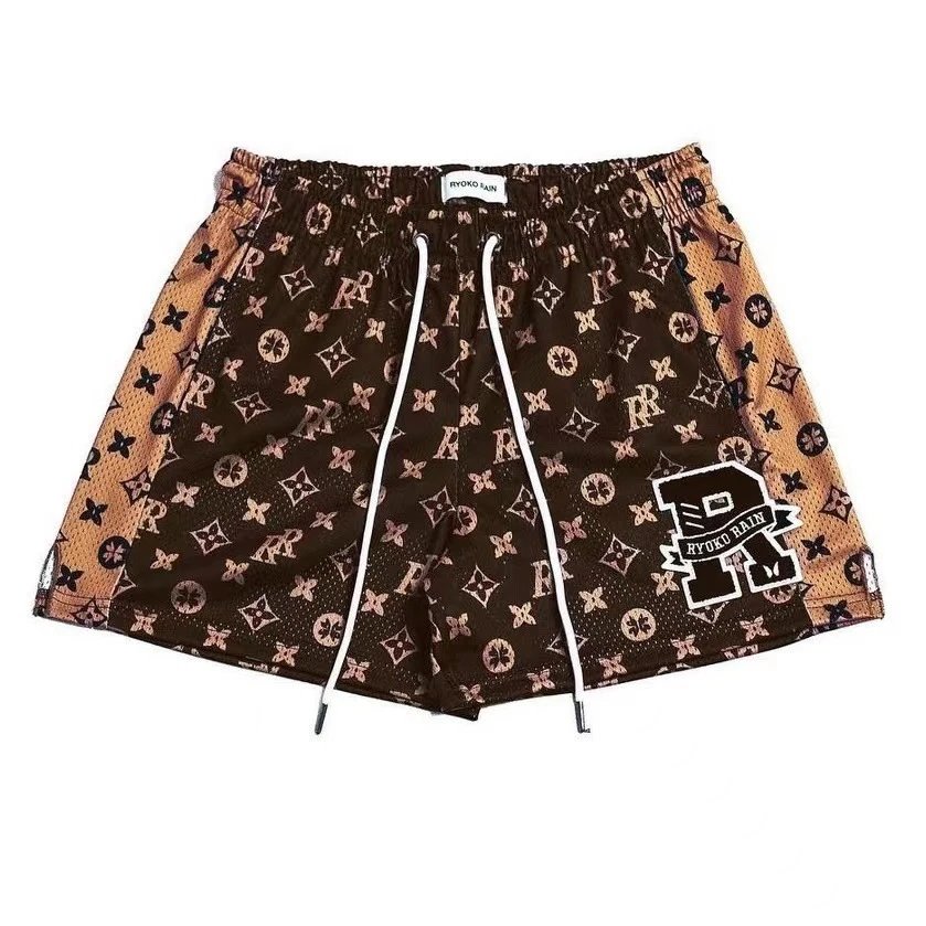 Louis Vuitton Monogram Repeat Print Basketball Shorts Black / White - 2