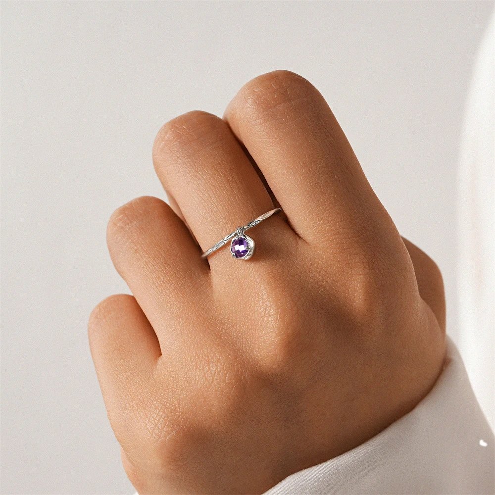 Design S925 Sterling Silver Multi-Stone Cluster Ring Silver Jewelry - 28