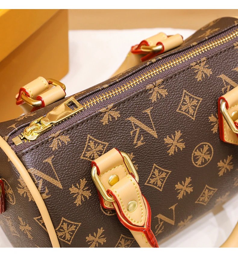 Louis Vuitton Monogram Boston Bag Brown Beige Handbag - 22