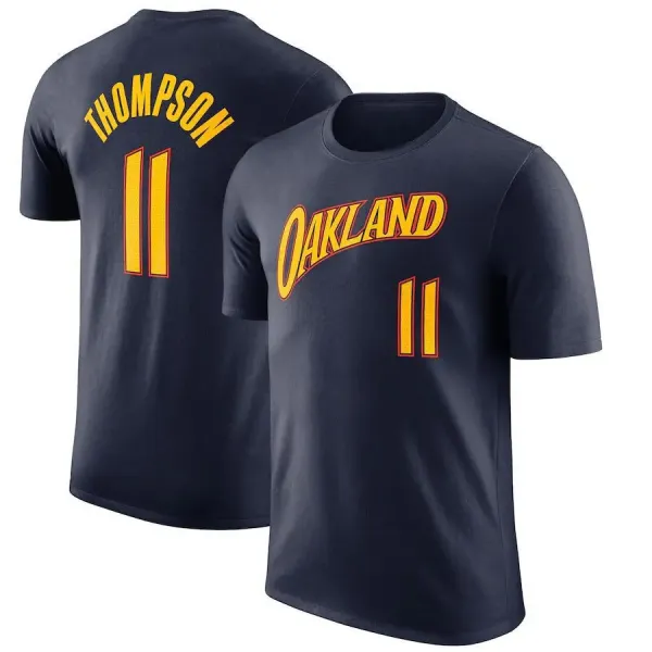 Mitchell & Ness Oakland Thompson #11 Navy T-Shirt - 1