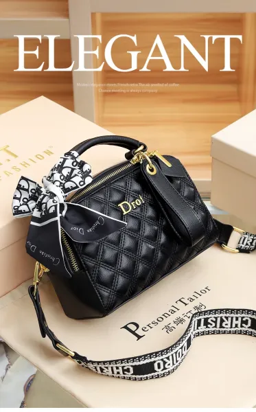 Dior Oblique Quilted Mini Handbag Black - 2