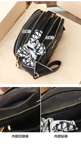 Dior Oblique Quilted Mini Handbag Black - 5