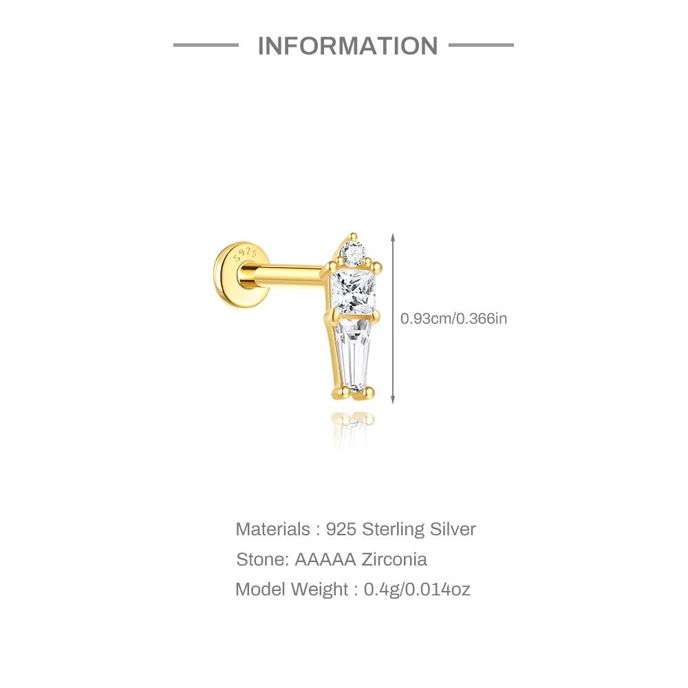 Design S925 Sterling Silver Dolphin Cartilage Earring Jewelry - 20