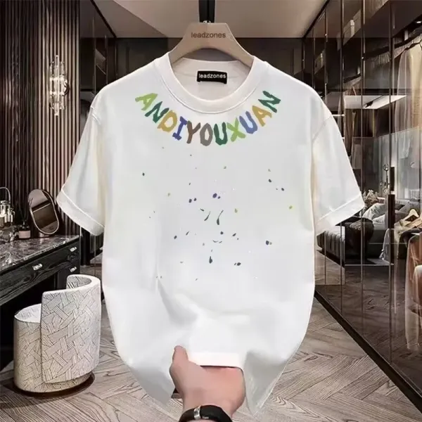 Design Leadzones Andiyouxuan Multicolor Graphic Print Black T-Shirt T-Shirts - 3