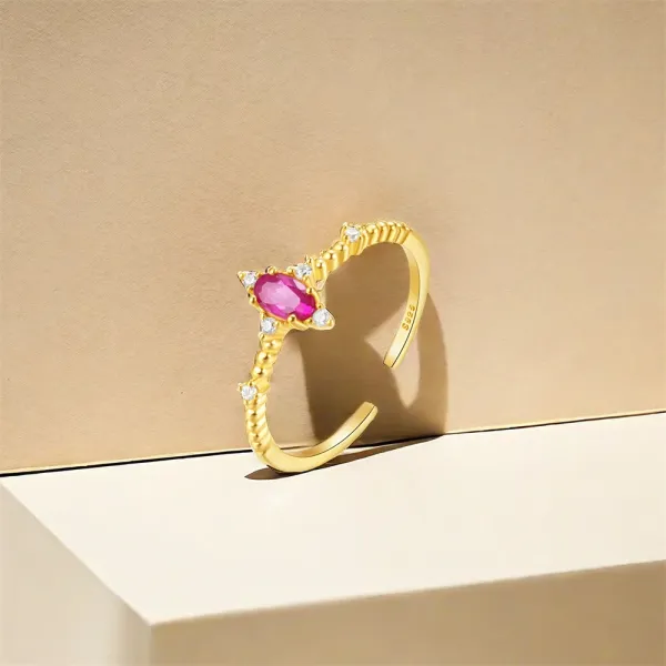 Design S925 Sterling Silver Multi-Stone Cluster Ring Silver Jewelry - 20