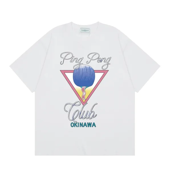 Casablanca Tennis Club Palm Springs Graphic T-Shirt Light Blue - 7
