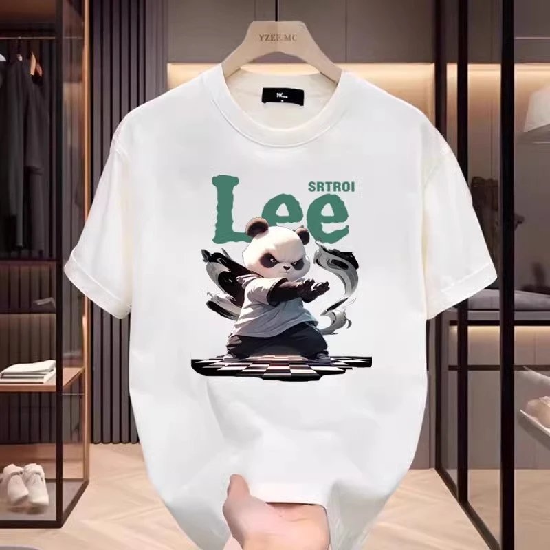 Design Lee SRTRIO Panda Graphic T-Shirt Black T-Shirts - 4