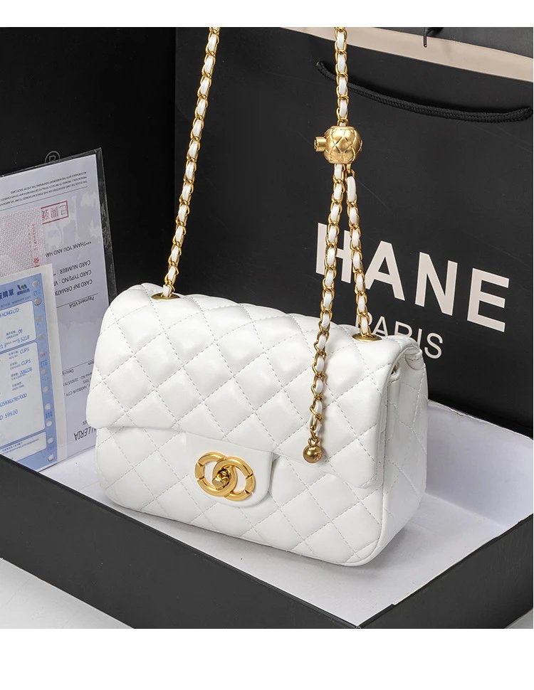 Chanel Mini Flap Bag Black Quilted Leather Chain Shoulder Bag - 24