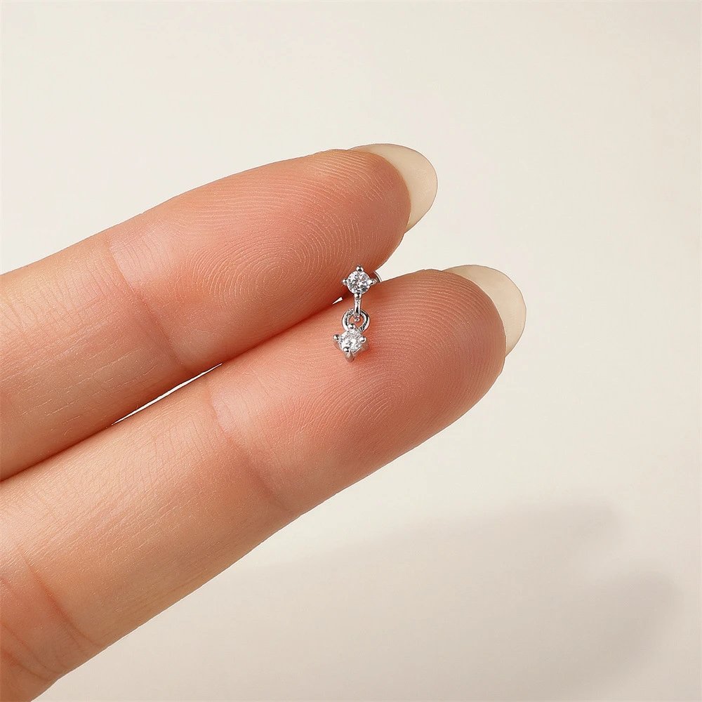 Design Marquise Cut Crystal Chain Necklace Silver Jewelry - 24