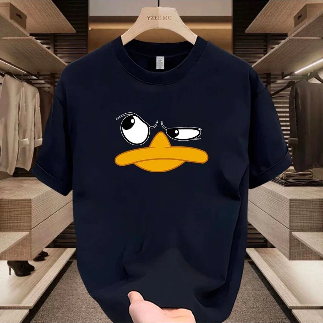 Design Duck Face Graphic Navy T-Shirt - 2