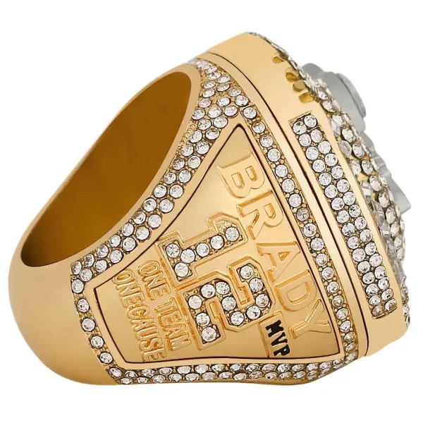 Design Tampa Bay Buccaneers Super Bowl Championship Ring Replica Gold and Crystal Jewelry - 6