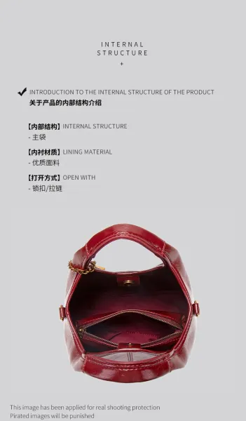 Design Mini Top-Handle Bag with Lock Charm Burgundy Handbag - 11