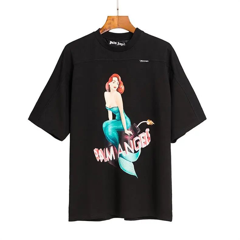Palm Angels Logo Print T-Shirt Black / White / Blue / Yellow / Neon Green - 28