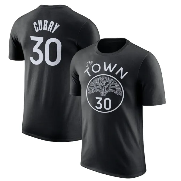 Golden State Warriors Stephen Curry 'The Town' 30 Black T-Shirt - 1