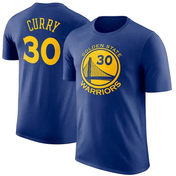 Golden State Warriors Stephen Curry #30 Navy Blue T-Shirt - 1