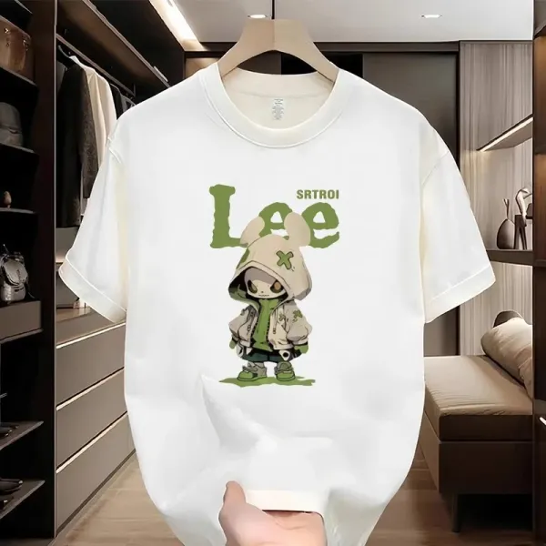 Lee x SRTRIO Graphic Print White T-Shirt - 5