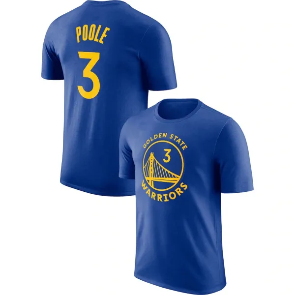 Golden State Warriors Jordan Poole #3 Name & Number T-Shirt Blue - 1