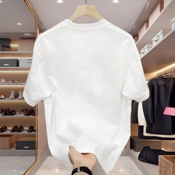 Design Rainbow Brushstroke White T-Shirt - 5