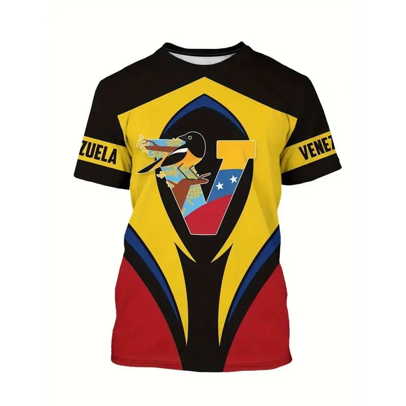 Design Venezuela National Bird Graphic T-Shirt Multicolor T-Shirts - 7