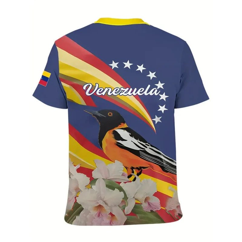 Design Venezuela National Bird Graphic T-Shirt Multicolor T-Shirts - 12