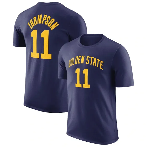 Golden State Warriors Klay Thompson #11 Navy Blue Jersey T-Shirt - 1