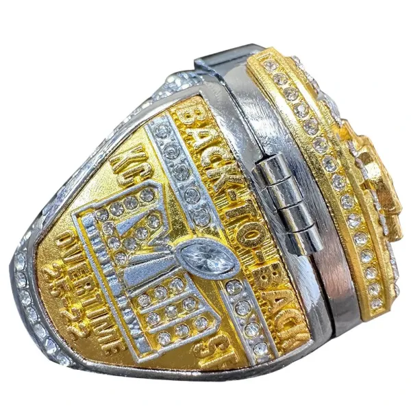 Design Kansas City Chiefs Super Bowl Championship Ring Replica Gold Red Silver Jewelry - 3
