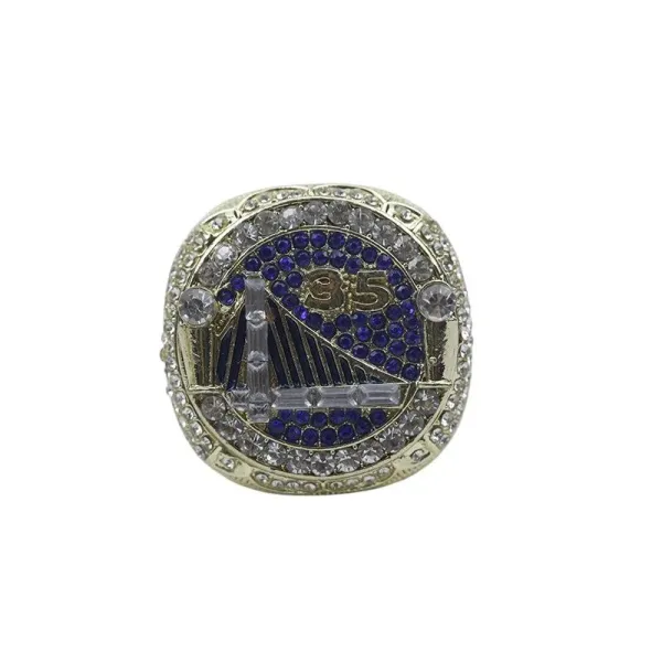 Golden State Warriors 2015 NBA Championship Ring Replica Blue and Silver Jewelry - 8