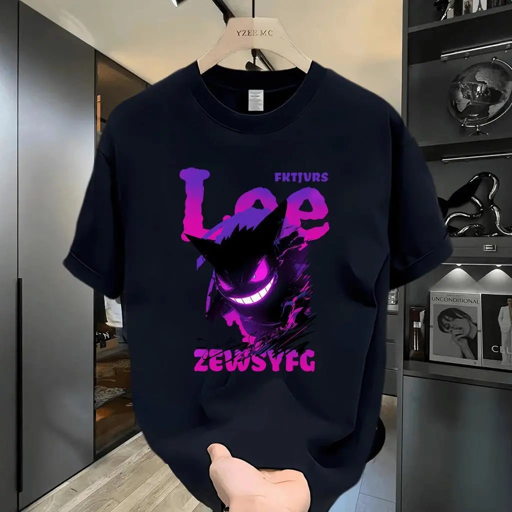 Design Gengar Graphic Tee Black Multicolor T-Shirt - 5