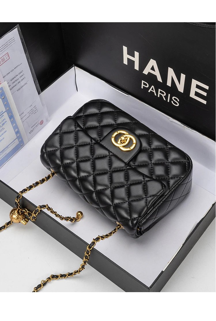 Chanel Mini Flap Bag Black Quilted Leather Chain Shoulder Bag - 18