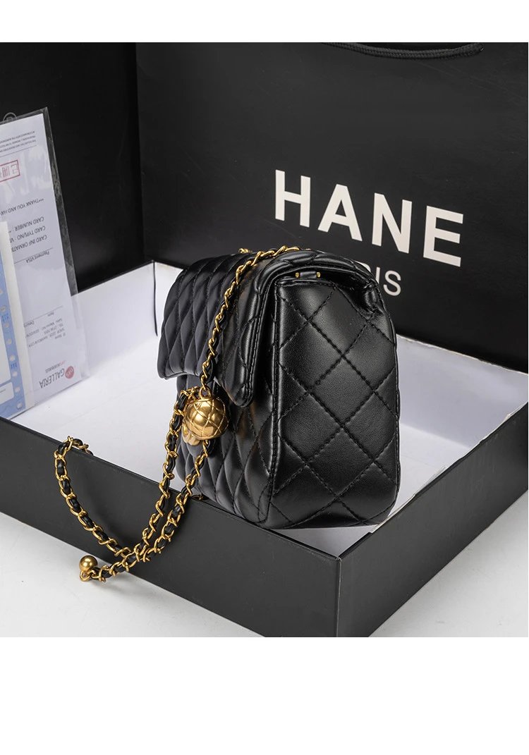 Chanel Mini Flap Bag Black Quilted Leather Chain Shoulder Bag - 20