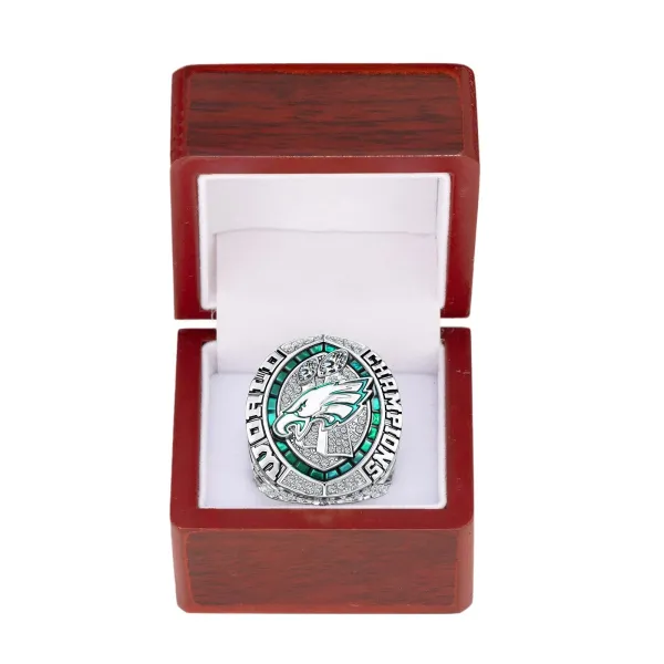 Design Philadelphia Eagles Super Bowl LII Champions Ring Silver Green Crystal Jewelry - 4