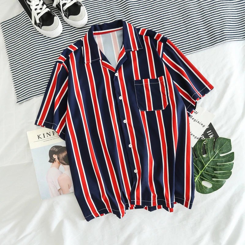 Design Purple Tiger Print Short-Sleeve Button-Up Shirt - 4