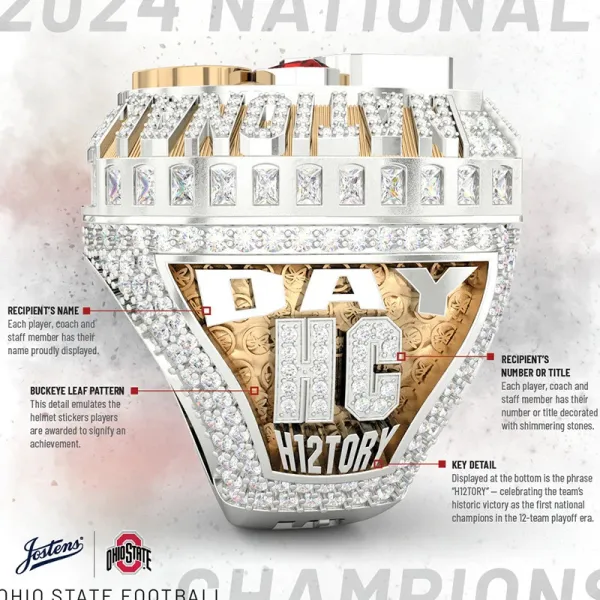 Design Jostens x Ohio State Buckeyes 2024 National Champions Championship Ring Jewelry - 3