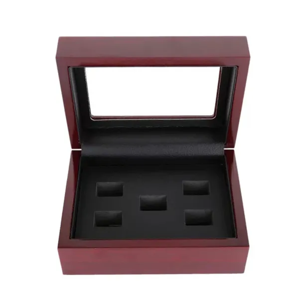Design Wooden Display Box with Velvet Insert and Glass Lid Jewelry - 1