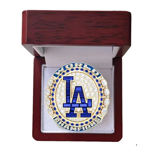 Design Jostens Los Angeles Dodgers 2024 World Series Championship Ring Gold Blue Diamond Jewelry - 10