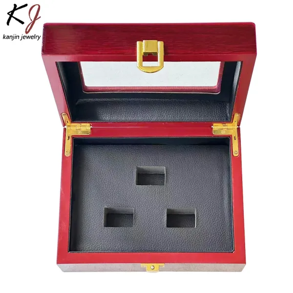 Design Kanjin Jewelry Wooden Watch Box Red Jewelry - 1