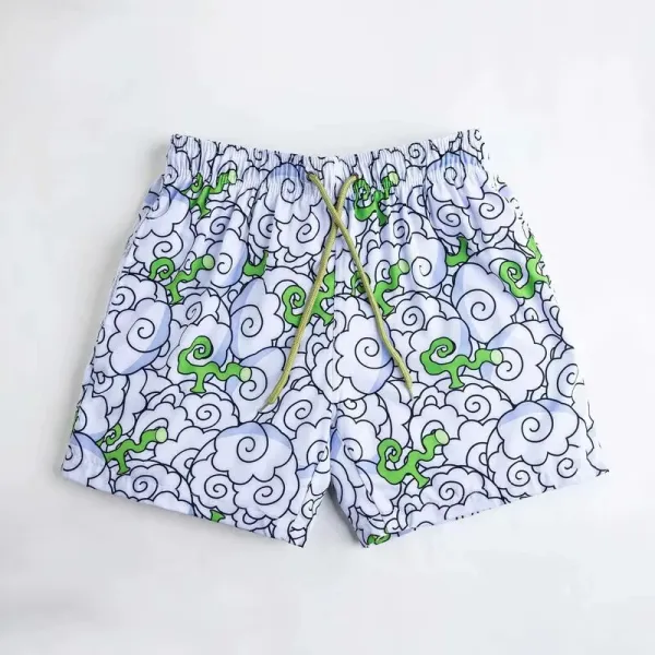 Design Cloud Pattern Swim Shorts Multicolor Swimwear - 2