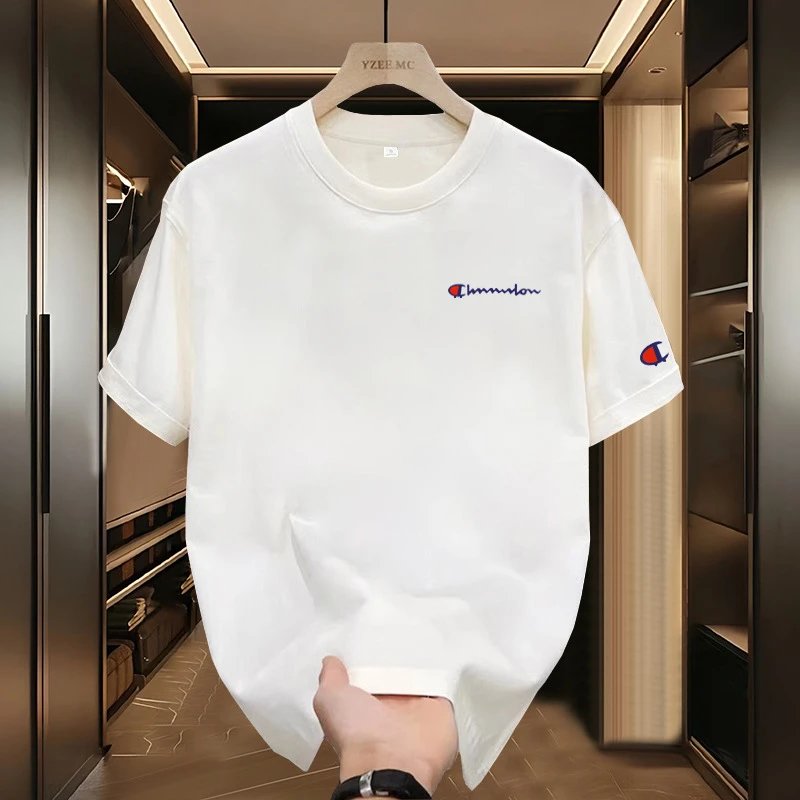 Champion Script Logo White T-Shirt - 8